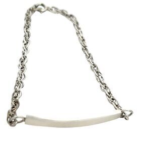 Tiffany & Co Estate Rope Chain Bracelet 7.5" Sterling Silver 4.9 Grams TIF803